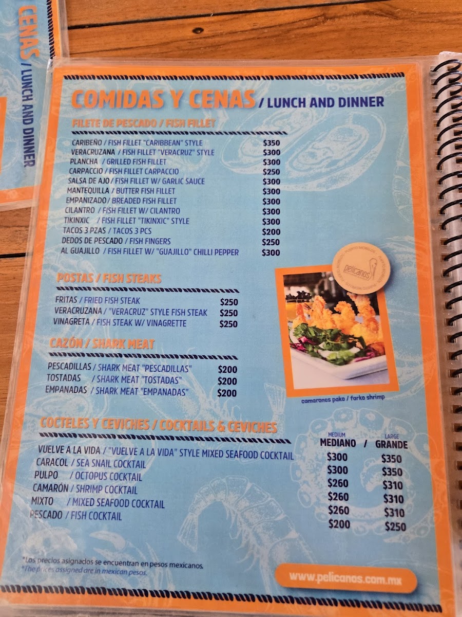 Pelicanos Menu - Image 2